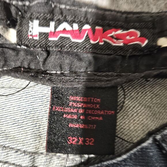 Tony Hawk Jeans Mens 32x32 Blue Straight Leg Zip Pocket Hawk Skinny Denim Pants - Picture 7 of 8